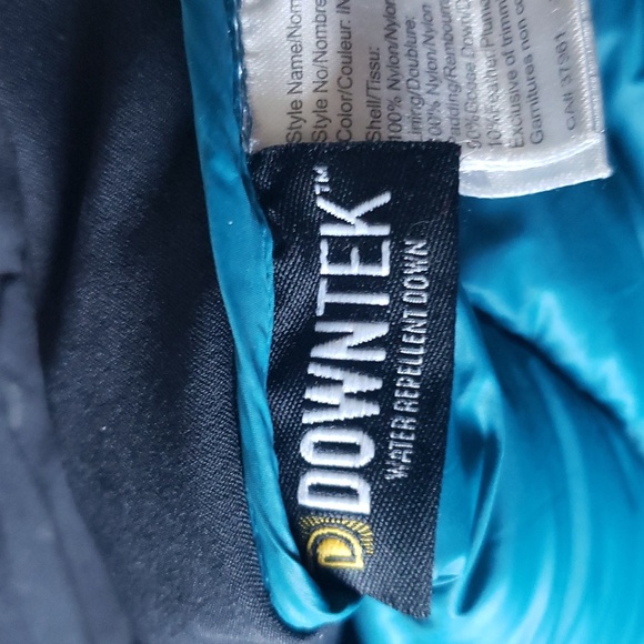 Woods women's water repellant down light puffer jacket teal green small - Picture 13 of 13